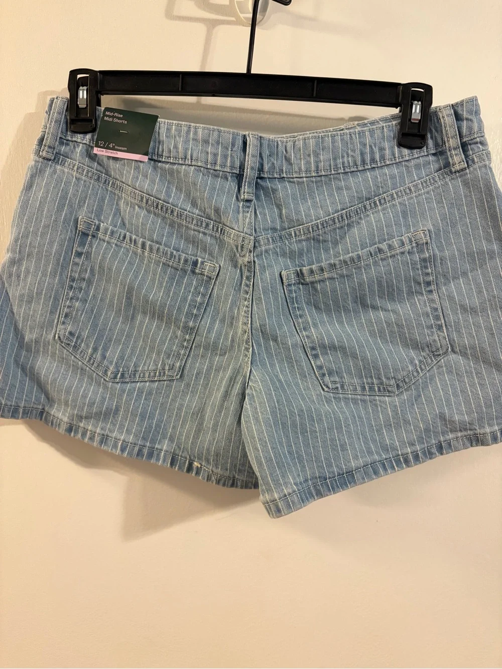 wild fable Light Blue Pinstripe Denim Shorts